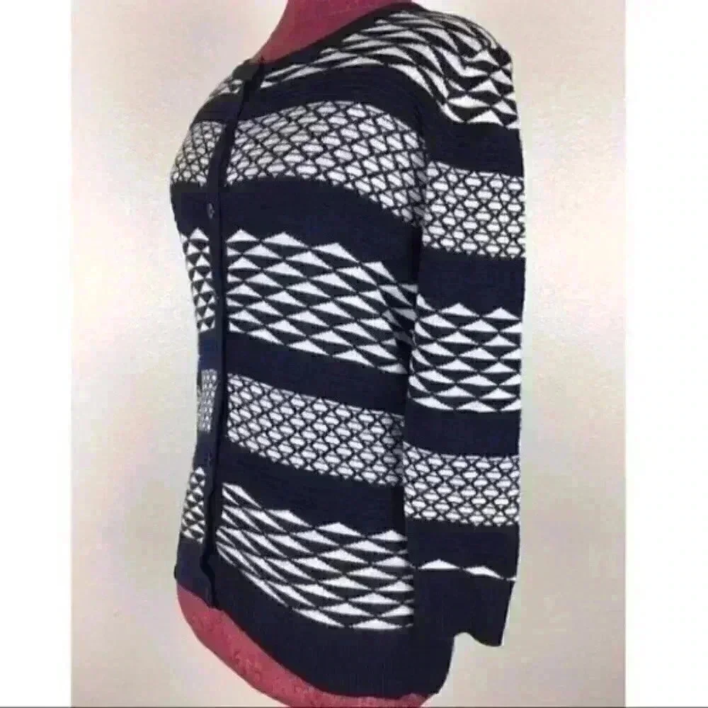 New Merona Cardigan Sweater Size Xs Geometric NWOT